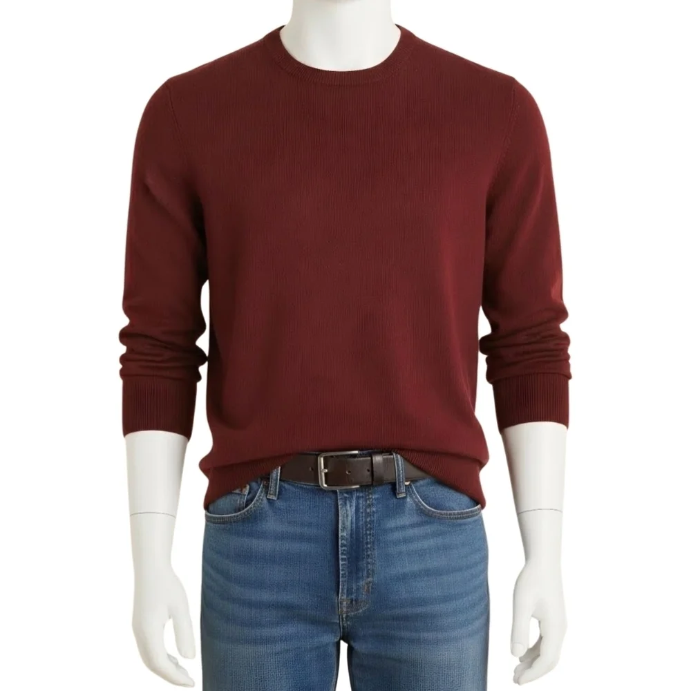New! J. Crew Cashmere Crewneck Sweater in Port Wine